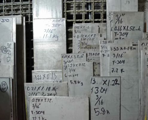 Disco de acero inxoidable cortado